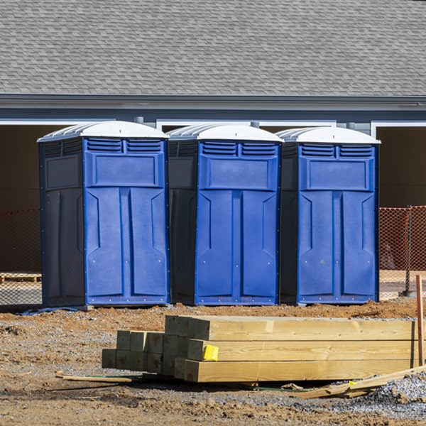 how often are the porta potties cleaned and serviced during a rental period in Rocky Ridge OH